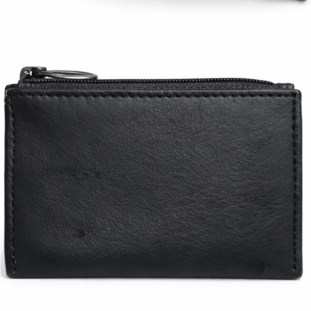Brighton Black Leather Heart ID Zip Coin Wallet